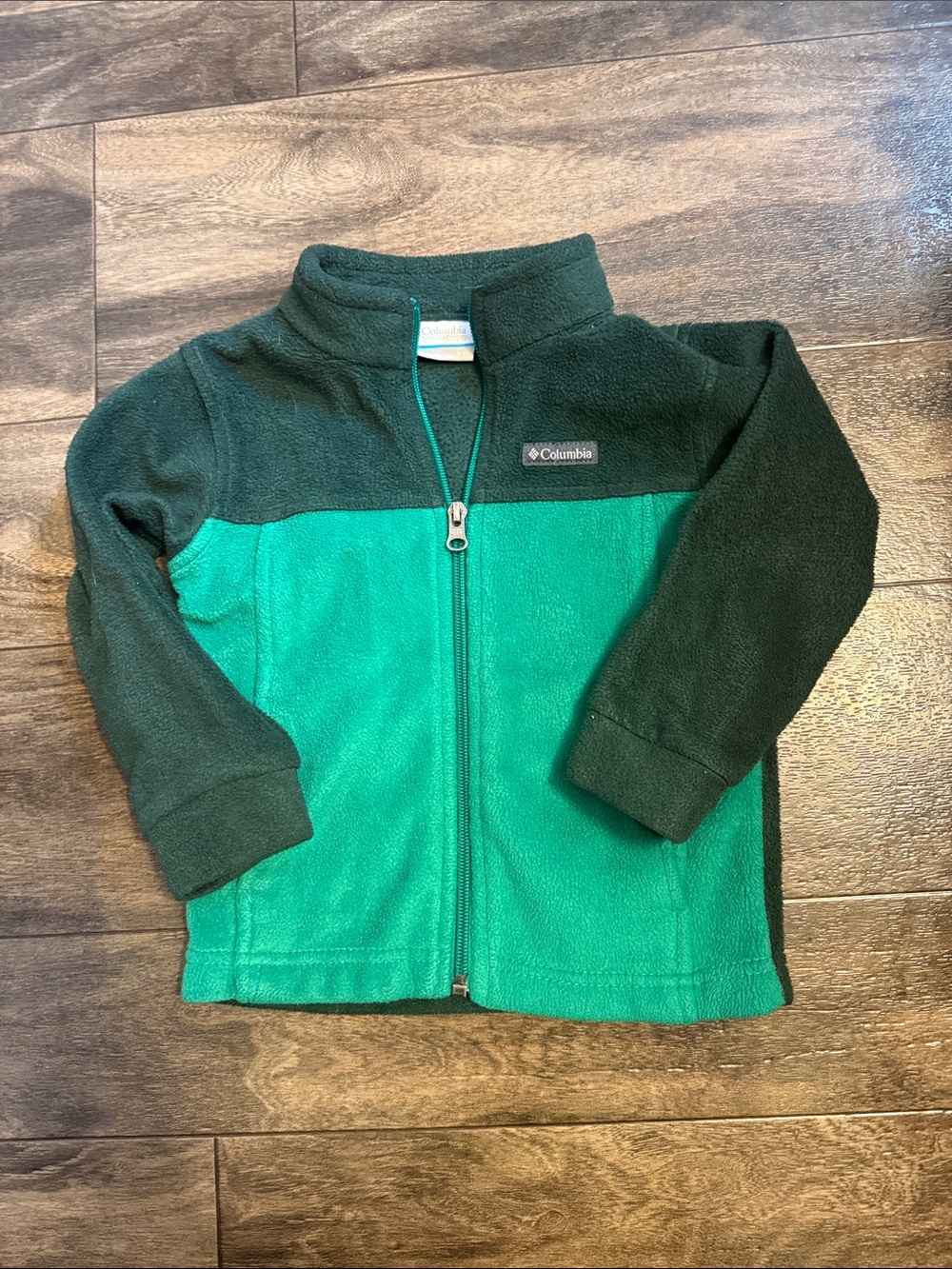 Columbia Two-Tone Green Full-Zip Fleece Jacket